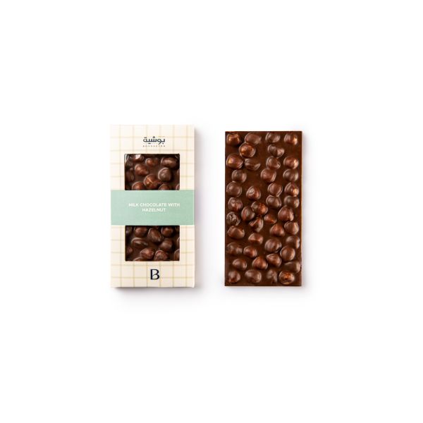 قالب شوكولاتة بالحليب مع بندق ١٠٠غ