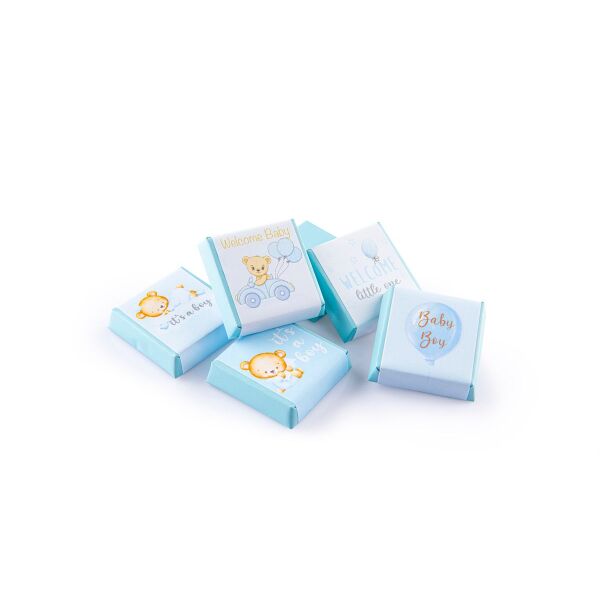 Assorted baby boy stickers chocolate 200g