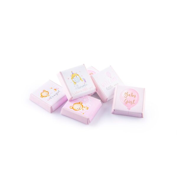Assorted baby girl stickers chocolate 200g