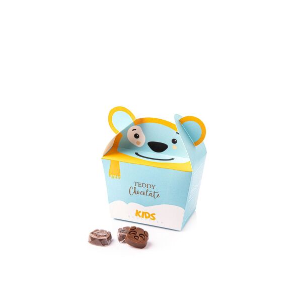 علبة تيدي للأطفال مع قطع الشوكولاتة علي شكل دبدوب