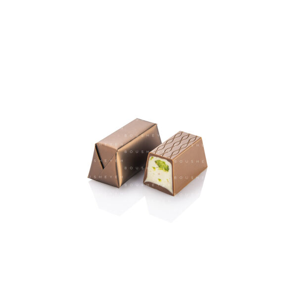 Milk chocolate filled cocoanut cream & pistachio 200g