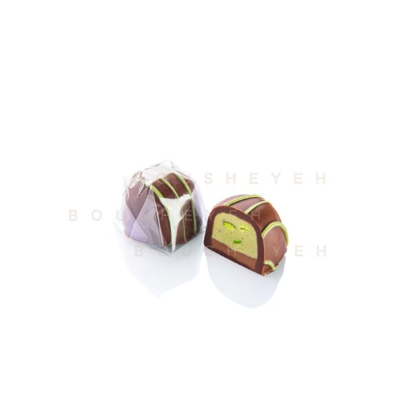 Milk chocolate covered pistachio cream & layer of hazelnut praline 200g